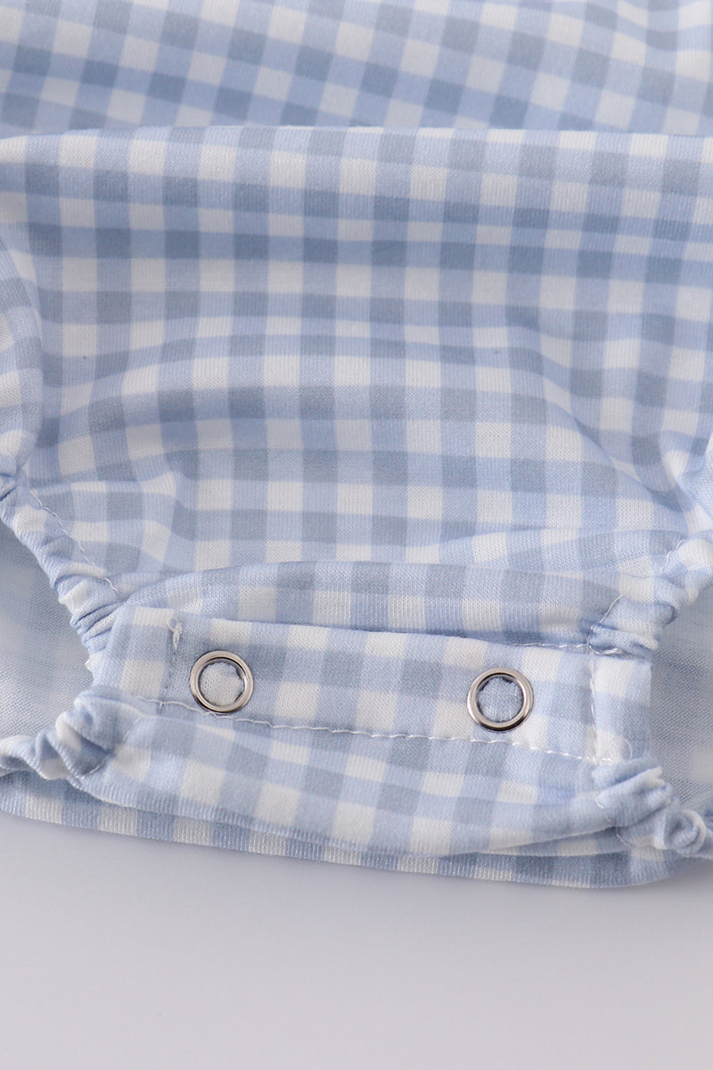 Blue gingham bubble