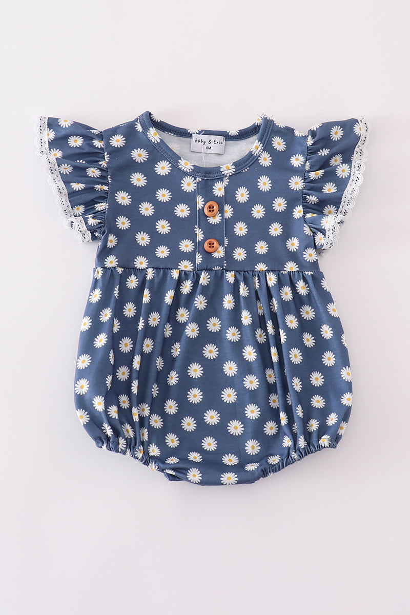 Navy daisy print bubble