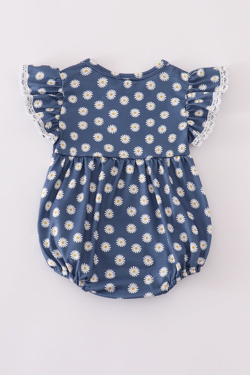 Navy daisy print bubble