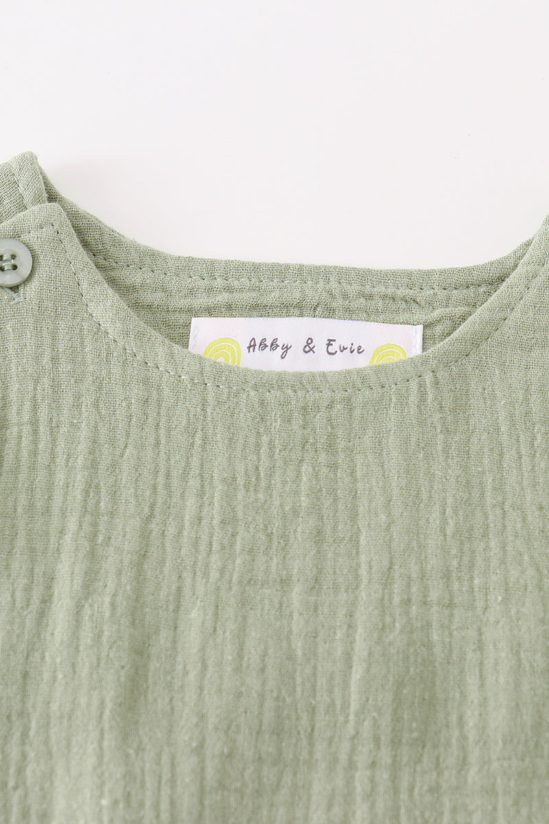 Premium Sage muslin boy bubble