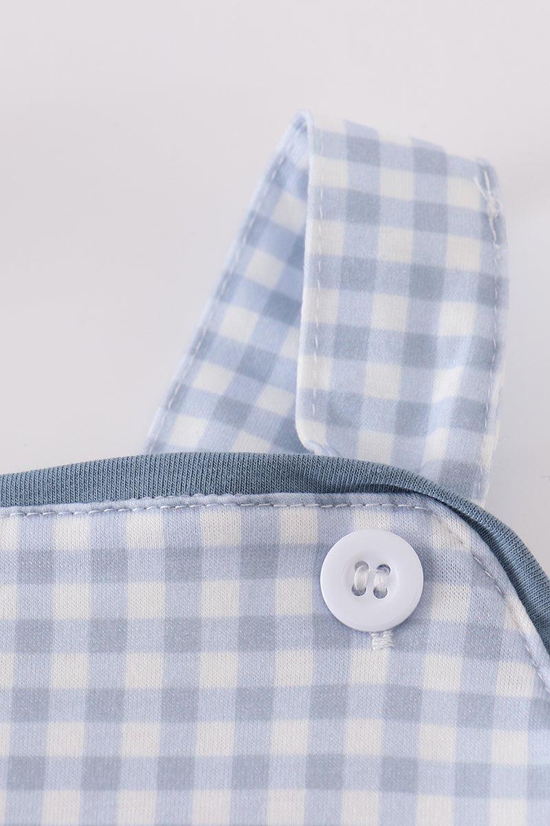 Blue gingham bubble