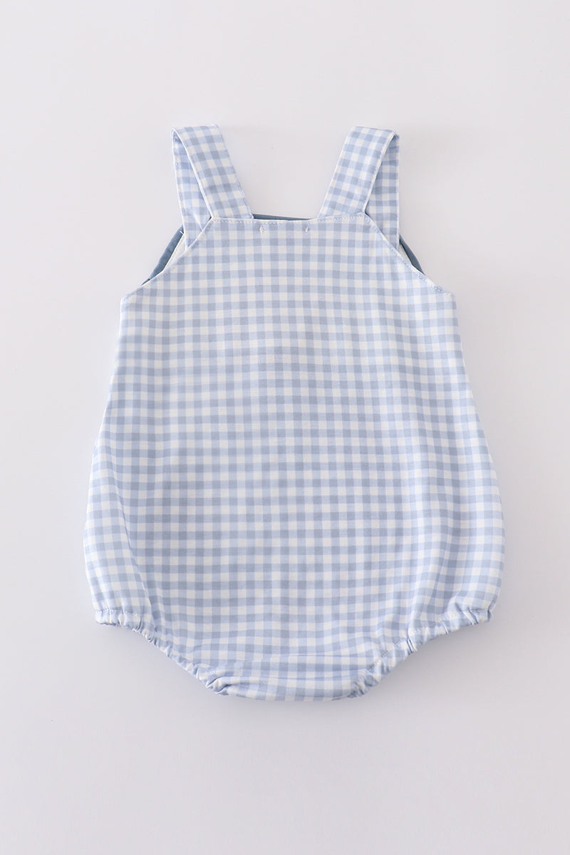 Blue gingham bubble