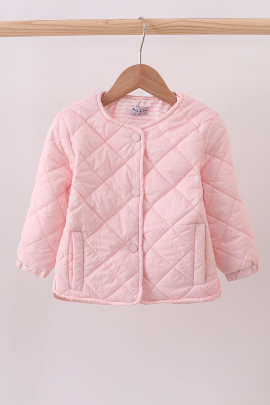 Pink quilted jacket