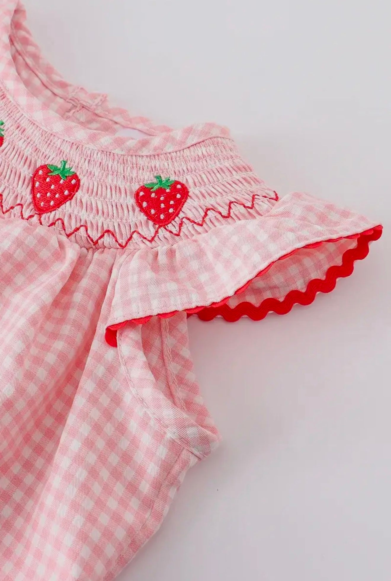 Strawberry Smocked Bubble