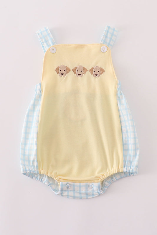 Yellow puppy embroidery bubble