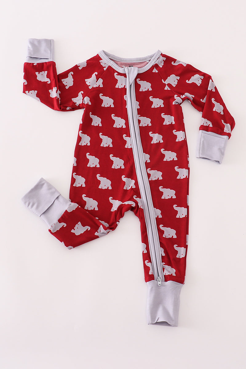 Alabama roll tide elephant print bamboo romper