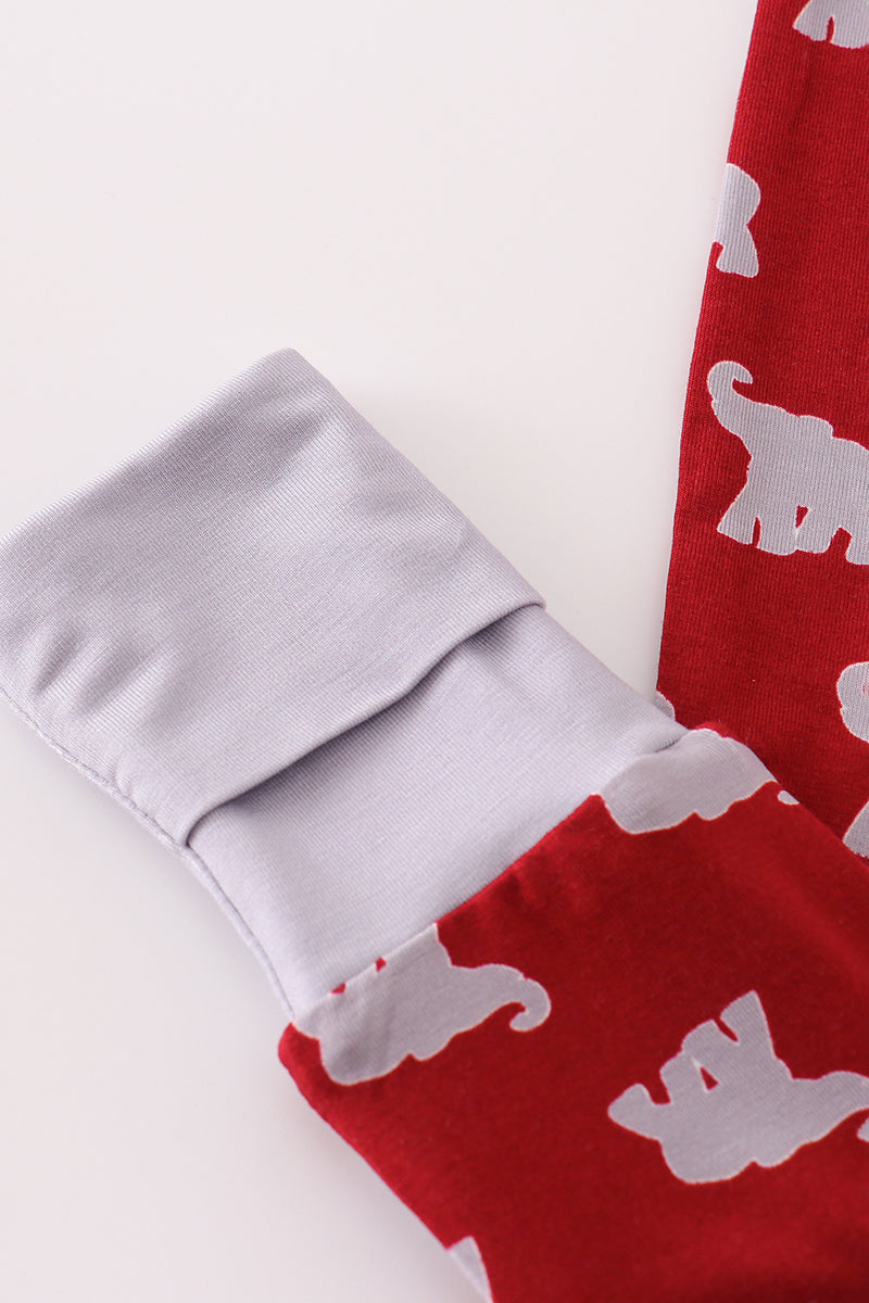 Alabama roll tide elephant print bamboo romper