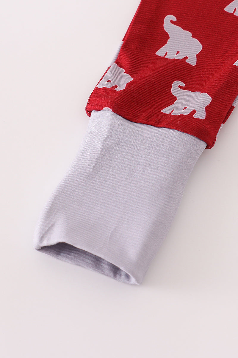 Alabama roll tide elephant print bamboo romper