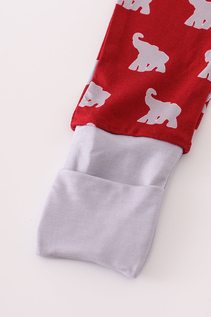 Alabama roll tide elephant print bamboo romper