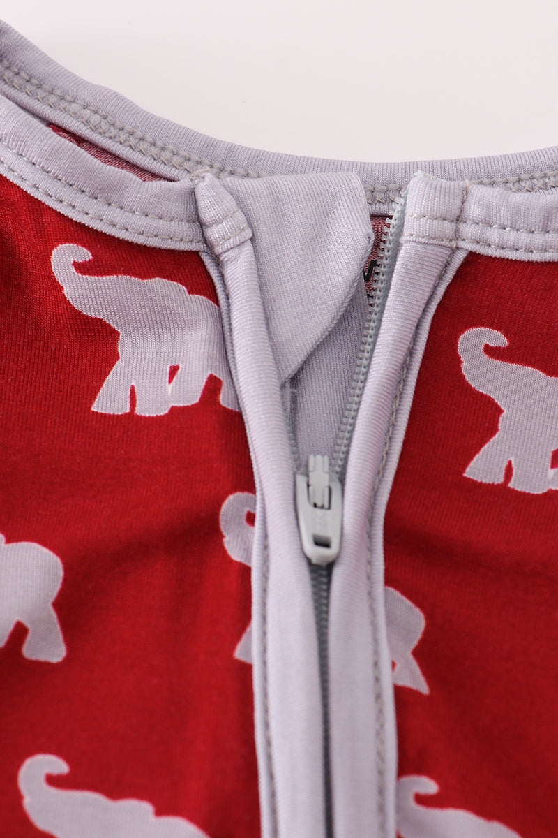 Alabama roll tide elephant print bamboo romper